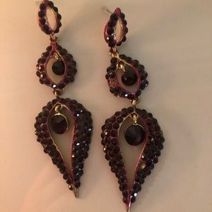 Deep Purple Scorpion Earrings
